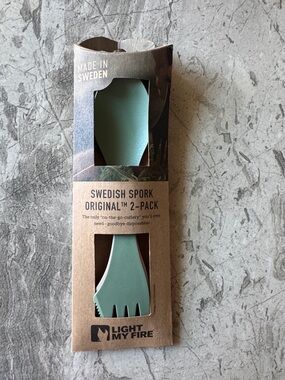 Light My Fire Swedish Spork Original 2-Pack - Sage Green + Dusty Pink